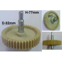 Шестерня с метал.валом шестигр.-8mm, D=82/20/12mm, H77/34/17, зуб-46шт(прямые), Panasonic, зам. PN001 / z044A