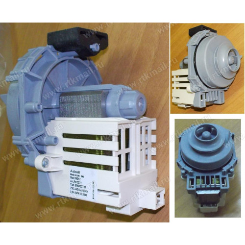 WASH MOTOR/PUMP 240V 60w+ SEAL (DW) (Насос циркуляции), зам.256523, 302800, 301047, 301919, MTR501ID