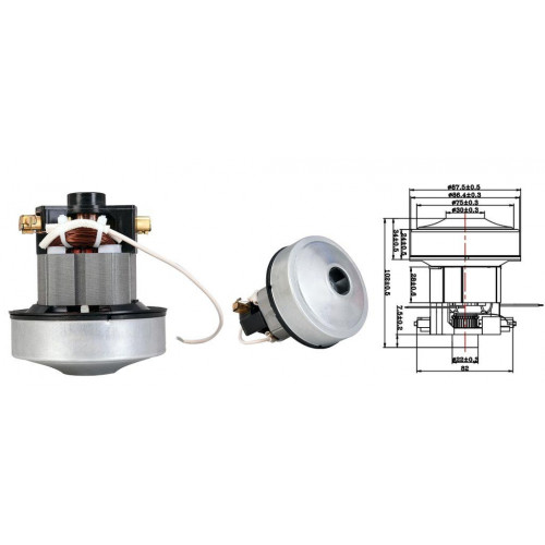 Мотор пылесоса 400W китай (H=102mm, D86.5) / ML2240G