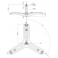 Крестовина барабана H-114mm, D25mm / Vestel 6205-6203