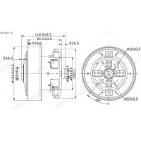 Мотор пылесоса 1600W, H=112/50, D135, VCM-K40HUAA, SAMS DJ31-00005H, зам. VAC031UN, DJ31-00005K