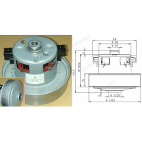 Мотор пылесоса 1400W китай H=112/52mm, D135, зам. DJ31-00005H, VAC030UN, VCM04S, YDC42, (VCM-HD112-1400W)