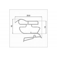 Уплотнитель 640x1620 холодильника Вид профиля: ИН