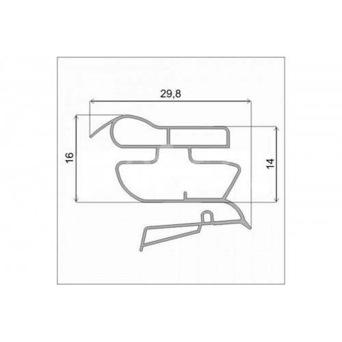 Уплотнитель холодильника 570x990мм Профиль ИН
