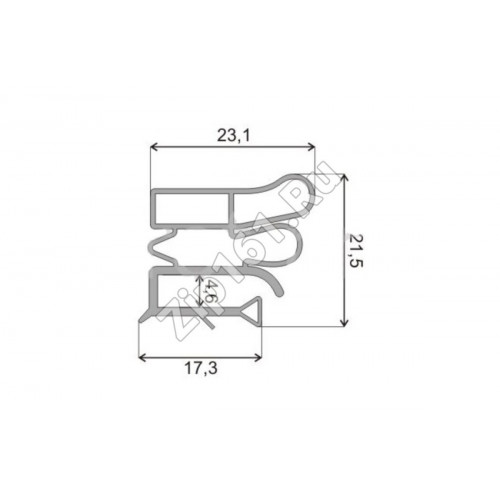 Уплотнитель холодильника 580x290мм профиль ПС