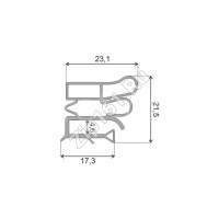 Уплотнитель холодильника 580x770мм профиль ПС