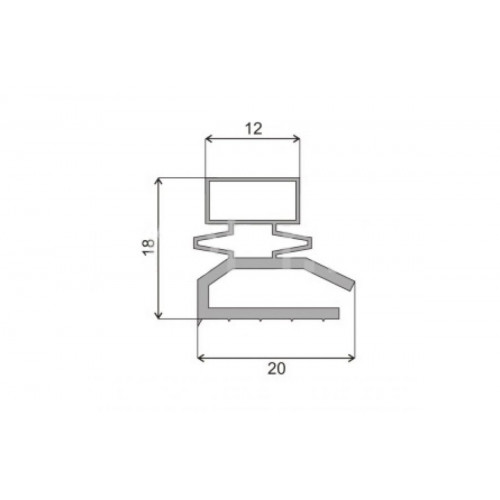 Уплотнитель двери холодильника 580x1050mm Профиль Р1