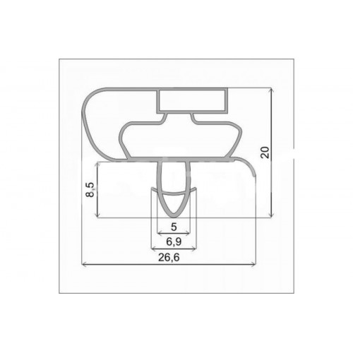 Уплотнитель 680x1520 мм для холодильника Профиль Атлант ПАЗ