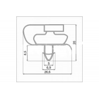 Уплотнитель двери холодильника (560x690, Профиль Атлант-Паз)