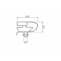 Уплотнитель 732x535мм для холодильника Профиль ЕА