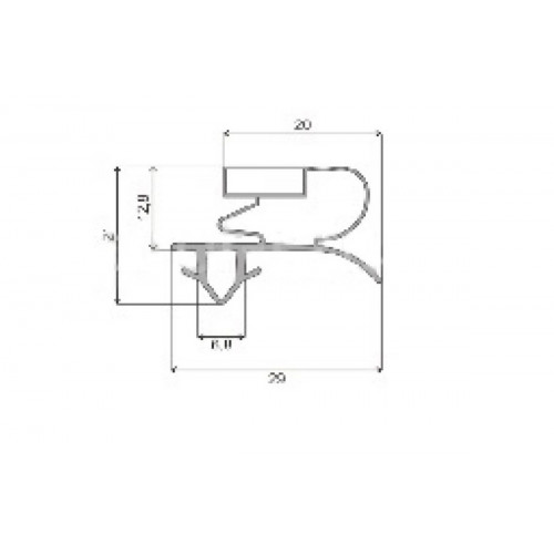 Уплотнитель 800x550 холодильника профиль ЕК