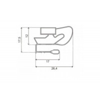 Уплотнитель холодильника Саратов 105, 580x825 профиль МА