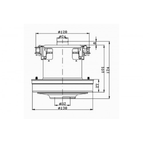 Мотор пылесоса HWX-PGH3 2200W, H=124мм, h=29мм, D=130мм