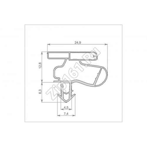 Уплотнитель холодильника 645х1065мм Профиль