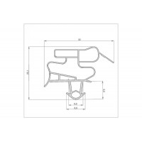 Уплотнитель холодильника 520x700мм Профиль BR