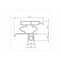 Уплотнитель холодильника 570x980мм Профиль Ин-паз
